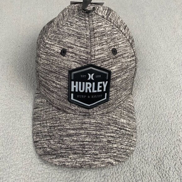 Hurley Other - Hurley Hat Gray Baseball Cap Flex Fit S/M Beach Ocean Surf Waves Black Logo